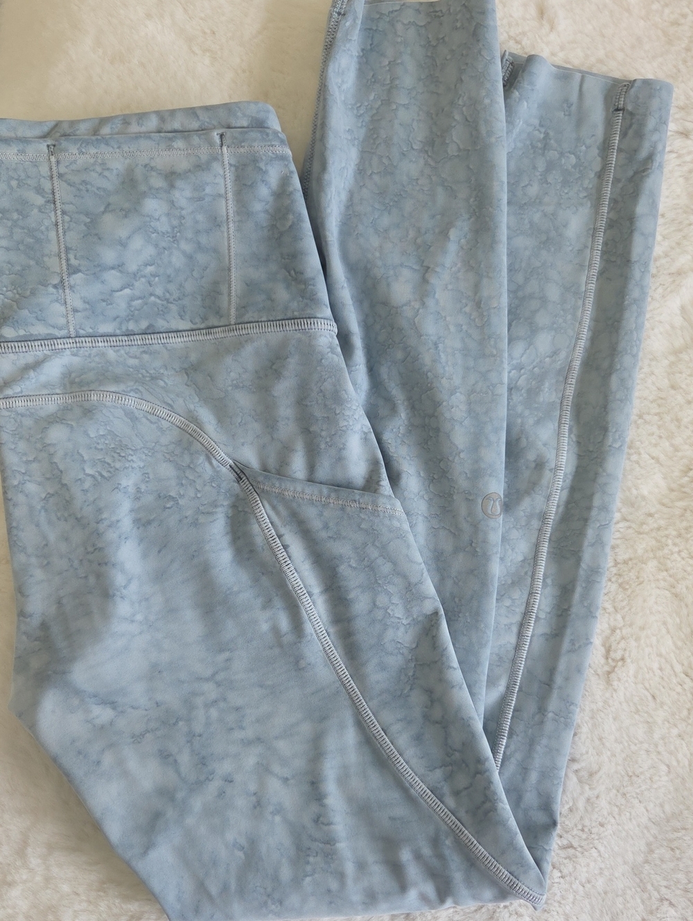 lululemon athletica Light Blue Marble-Print Jeggings